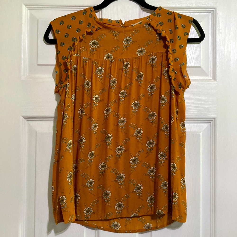 Loft Floral Sleeveless Blouse